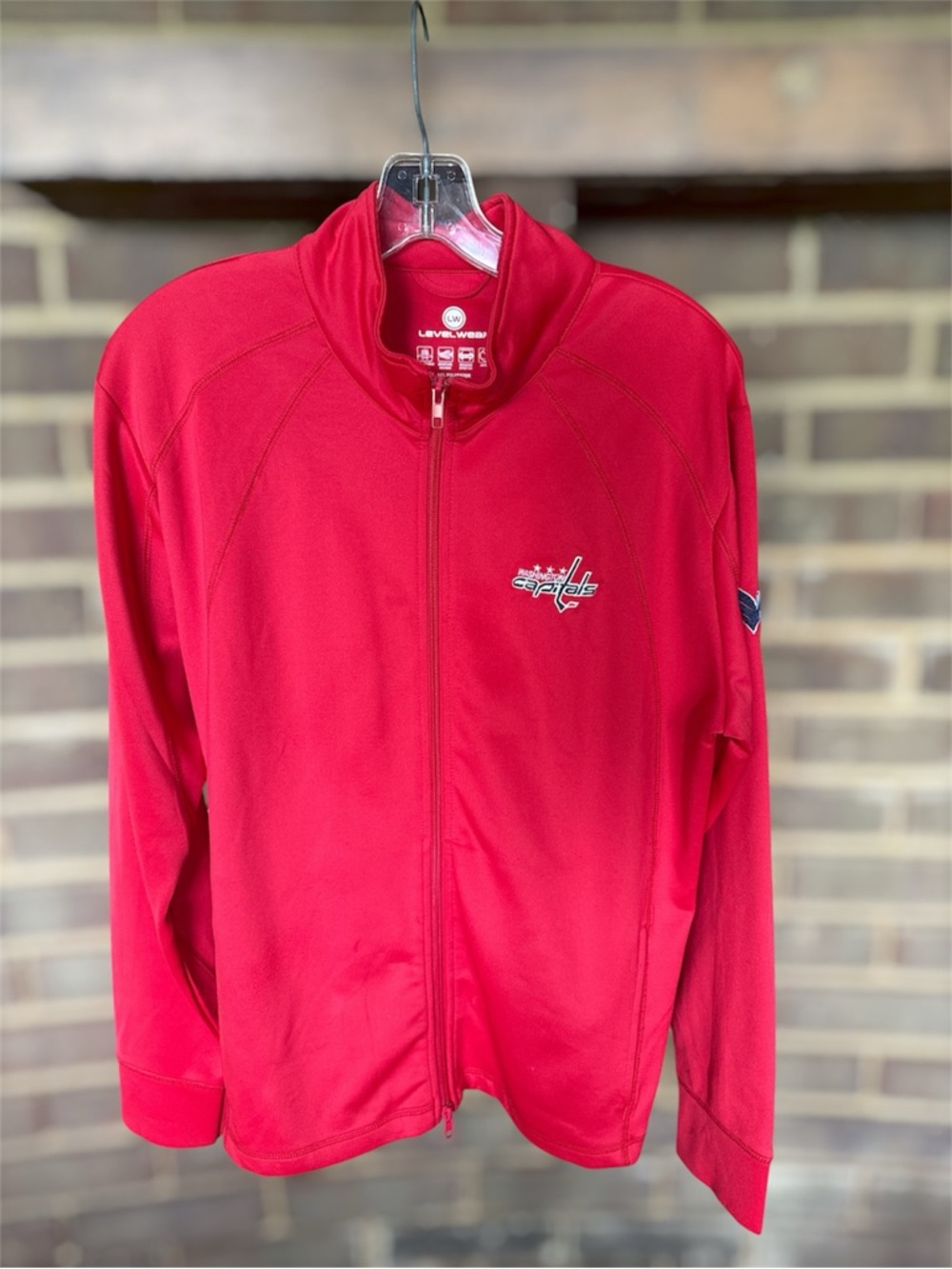 Washington Capitals Red Full-Zip Varsity Jacket